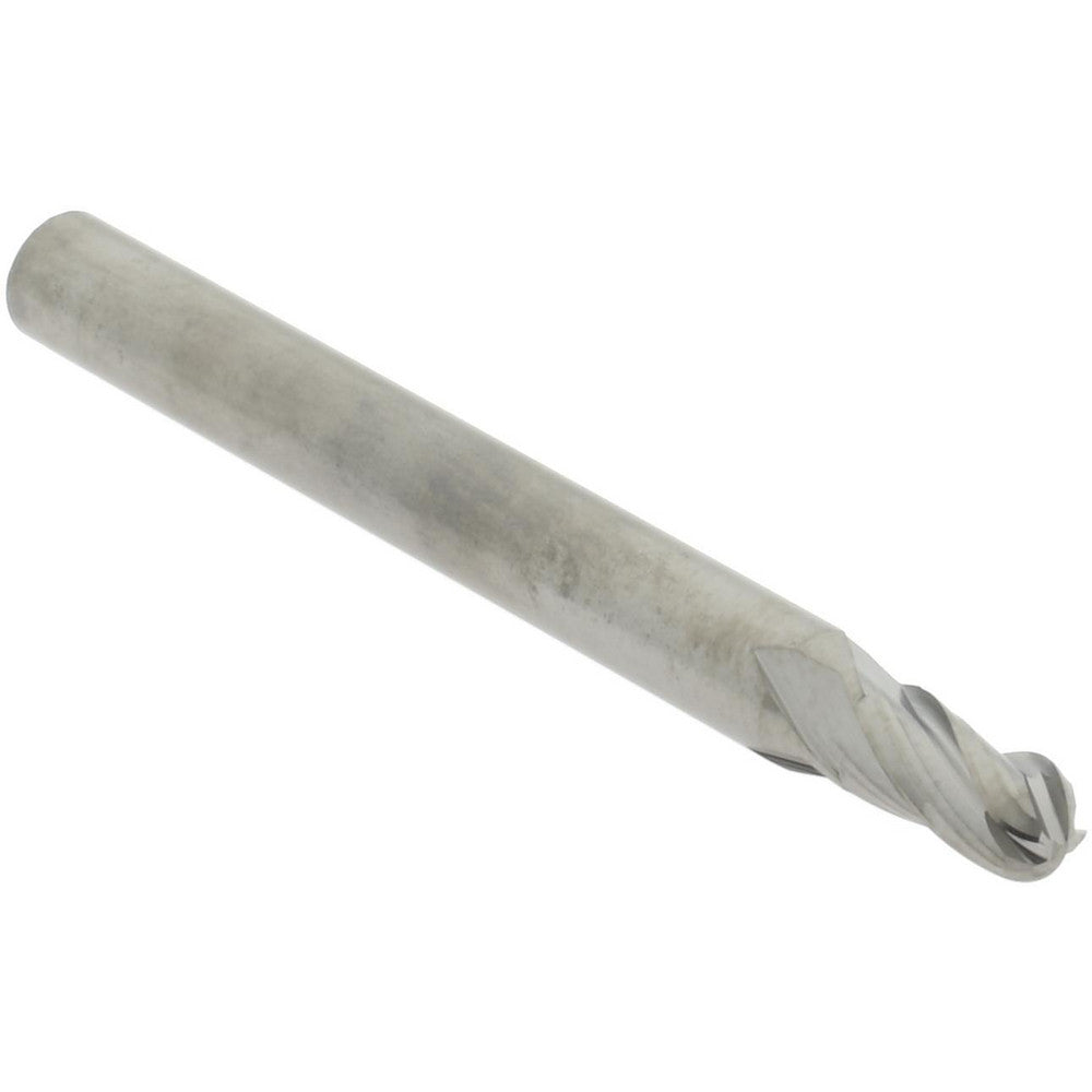 Hertel E599924519 Ball End Mill 5/32" Dia, 5/16" LOC, 4 Flute, Solid Carbide