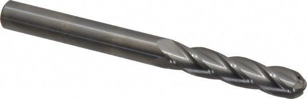 Hertel E5062024 Ball End Mill 3/8" Dia, 1-3/4" LOC, 4 Flute, Solid Carbide