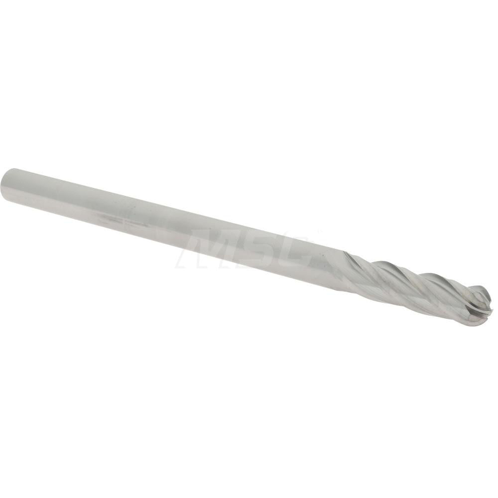 Hertel E5062902 Ball End Mill 3/8" Dia, 1-1/2" LOC, 4 Flute, Solid Carbide