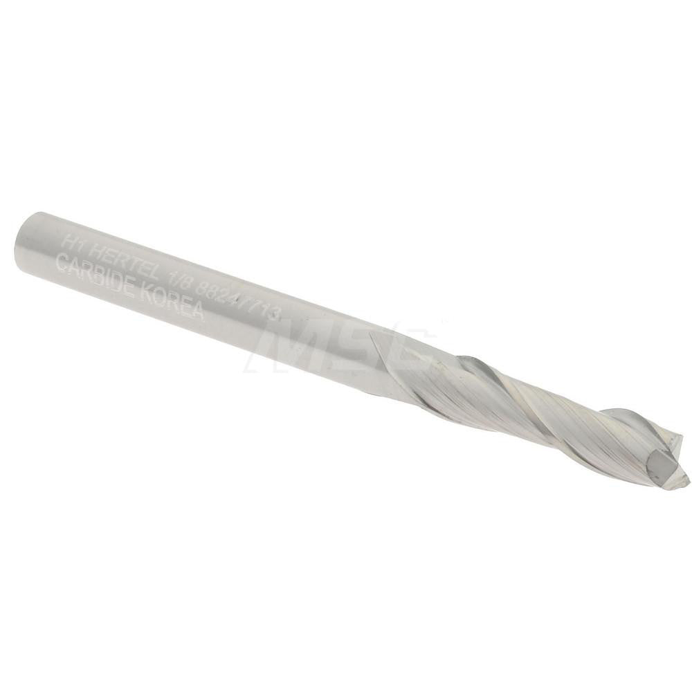 Hertel 88247713 Square End Mill 1/8" Dia, 1/2" LOC, 2 Flute, Solid Carbide