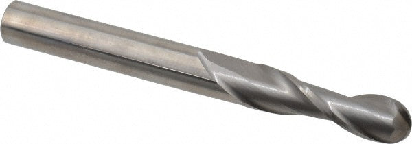 Hertel E5014020 Ball End Mill 5/16" Dia, 1-1/8" LOC, 2 Flute, Solid Carbide