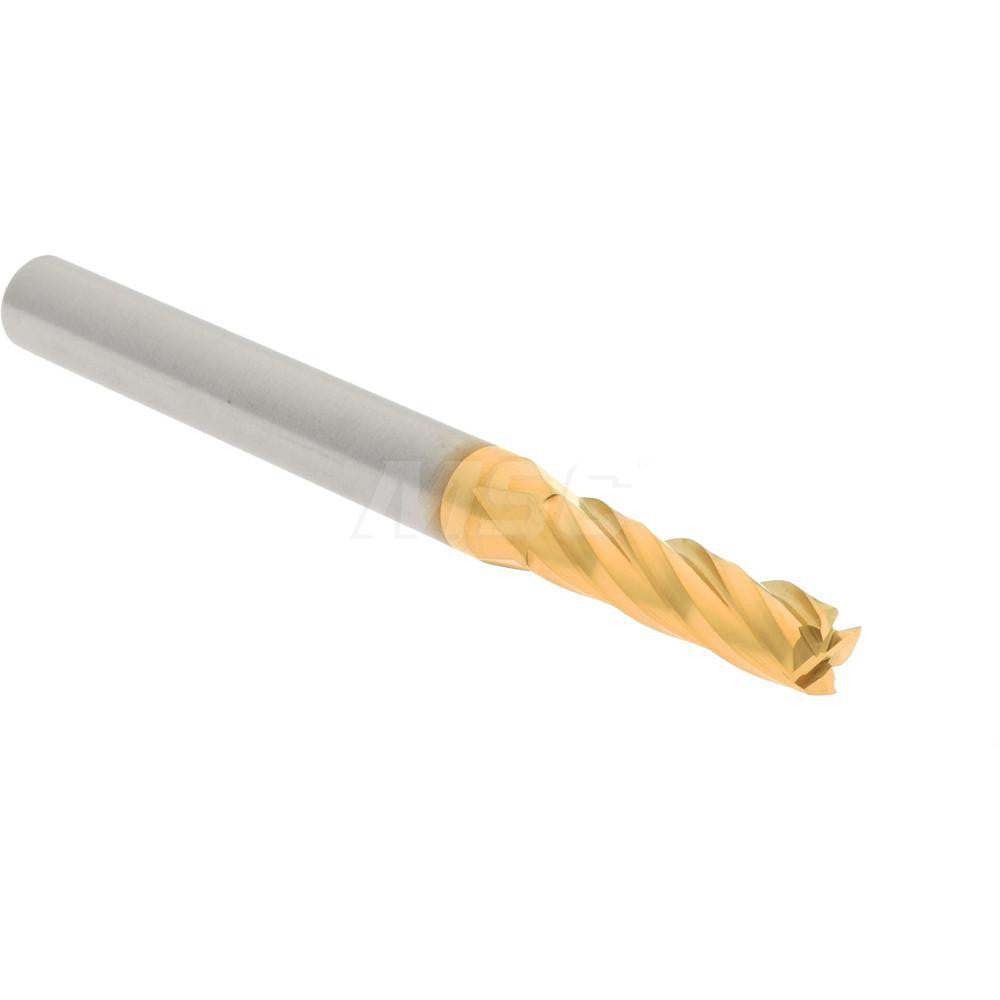 Hertel 88250147 Square End Mill 5/32" Dia, 9/16" LOC, 4 Flute, Solid Carbide