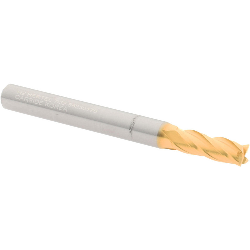 Hertel 88250170 Square End Mill 7/32" Dia, 5/8" LOC, 4 Flute, Solid Carbide