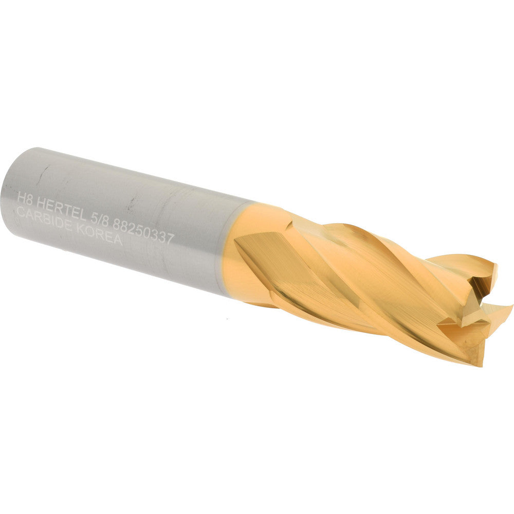 Hertel 88250337 Square End Mill 5/8" Dia, 1-1/4" LOC, 4 Flute, Solid Carbide