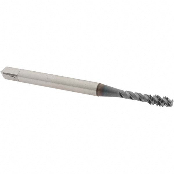 OSG 2906408 Spiral Flute Tap #4-40, UNC, 3 Flute, Modified Bottoming Chamfer, 2B/3B Class of Fit, Vanadium High-Speed Steel, TiCN Finish