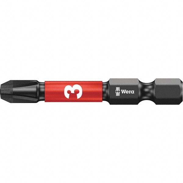 Wera 05057657001 Power Screwdriver Bit #3 Phillips, PH3 Speciality Point Size, 1/4" Hex Drive