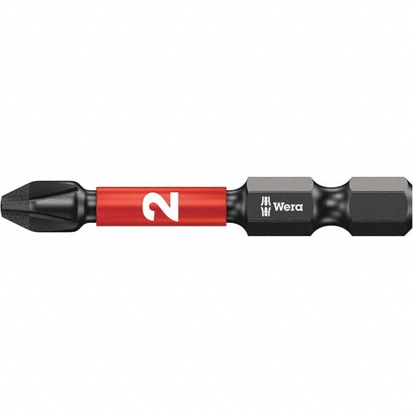 Wera 05057656001 Power Screwdriver Bit #2 Phillips, PH2 Speciality Point Size, 1/4" Hex Drive