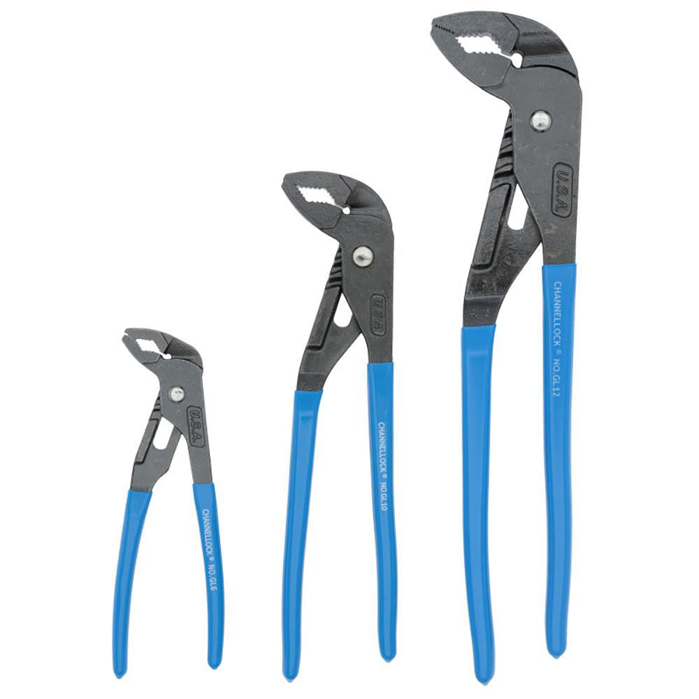 Channellock GLS-3 Plier Set 3 Pc, Tongue & Groove Pliers