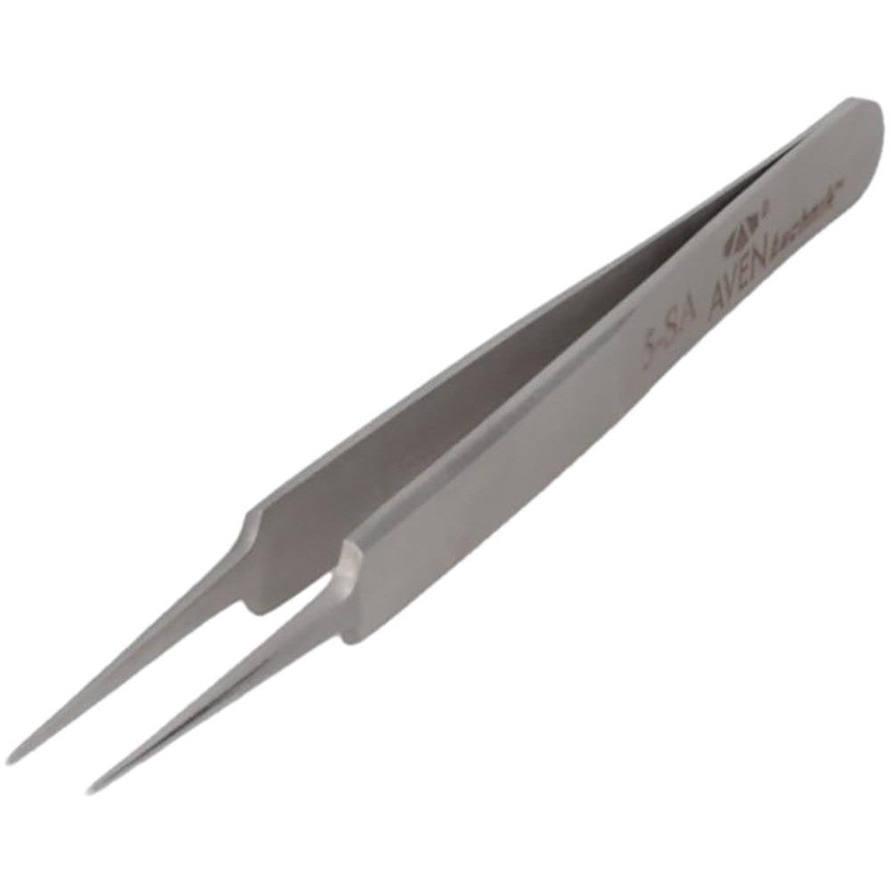Aven 18062USA Precision Tweezer 5-SA, Tapered Ultra Fine & Subminiature Assembly Tip, 4-1/2" OAL