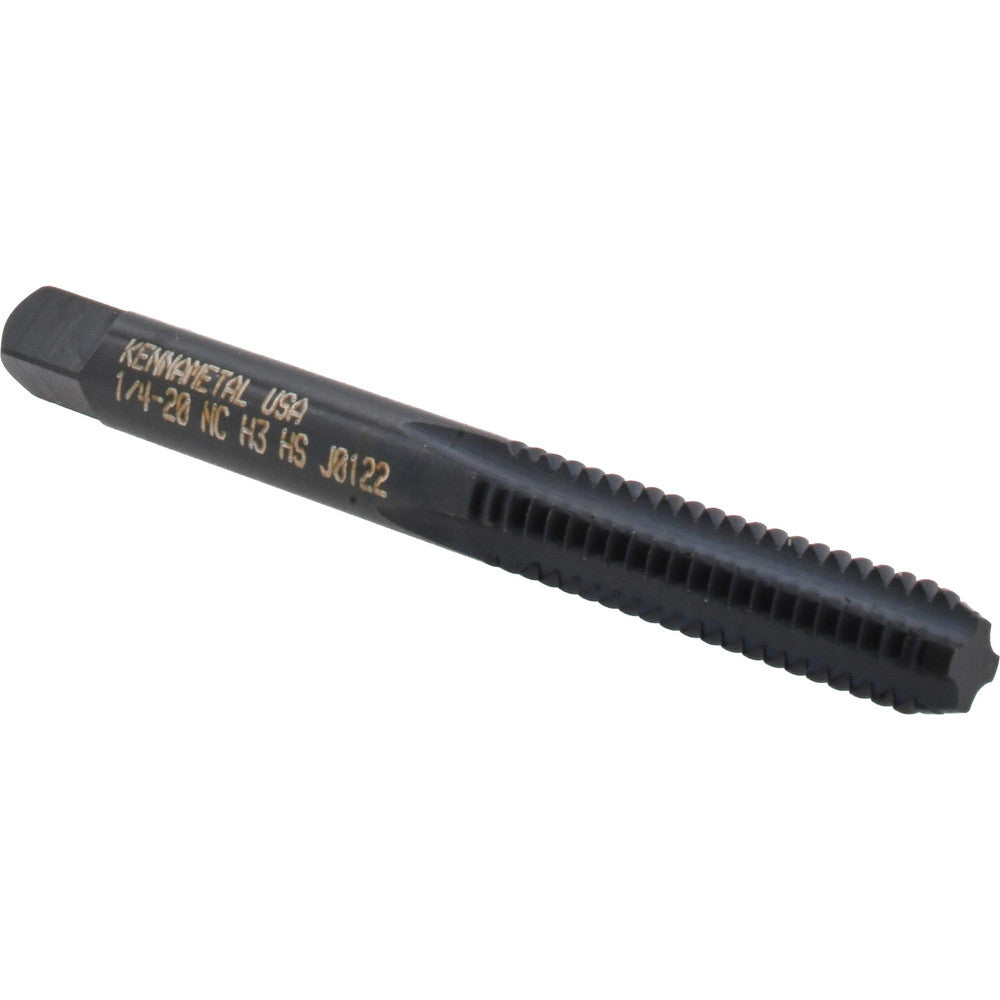 Kennametal 4131384 Straight Flute Tap 1/4-20 UNC, 4 Flute, Bottoming Chamfer, 3B Class of Fit, High-Speed Steel, Oxide Finish