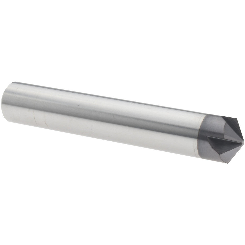 Harvey Tool 18360-C3 Chamfer Mill 1/2" Dia, 1/2" Shank Dia, 120 deg, 4 Flute, Solid Carbide, Single End