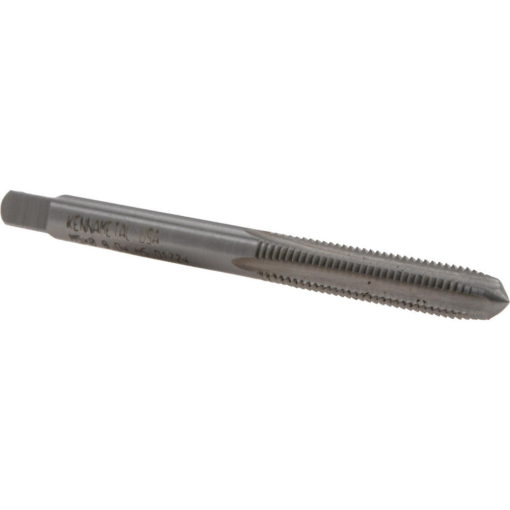 Kennametal 1544072 Straight Flute Tap M5x0.8 Metric Coarse, 4 Flute, Plug Chamfer, 6H Class of Fit, High-Speed Steel, Bright/Uncoated Finish