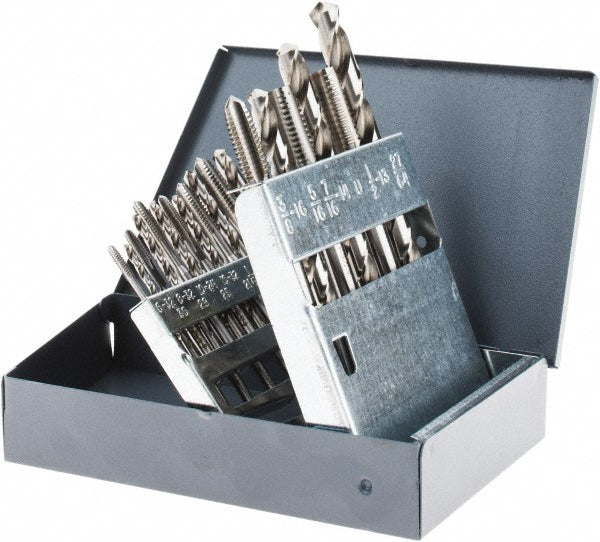 Chicago-Latrobe 52580 Tap & Drill Set #6-32 to 1/2-13 Taps, 5/16 to 27/64" Drills
