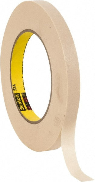 3M 7000048955 Masking Tape 12 mm Wide, 60 yd Long, 5.9 mil Thick, Tan