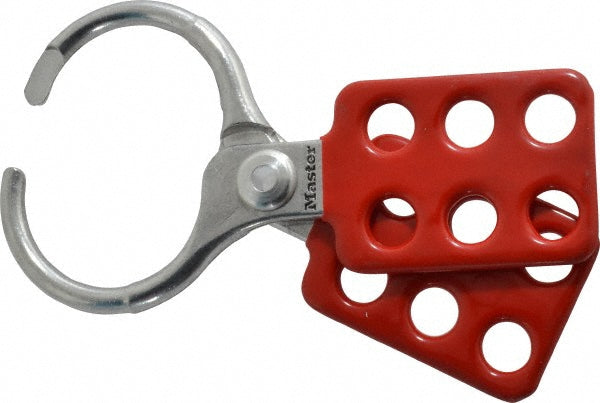 Master Lock 417 Lockout Hasp Scissor-Action Hasp, Single Jaw, 6 Padlocks
