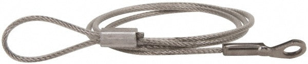 G.L. HUYETT C207-TSS204618N 18" Long, Stainless Steel Cable Loop & Eye End, Quick Release Pin Lanyard