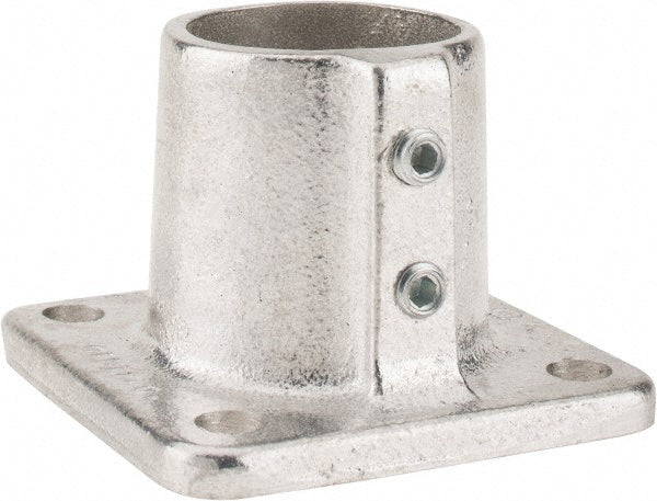 Hollaender 45-8 1-1/2" Pipe, Base Flange, Aluminum Alloy Flange Pipe Rail Fitting