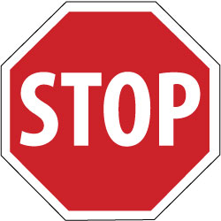 AccuformNMC TM81H Yield Sign Octagon, "Stop"