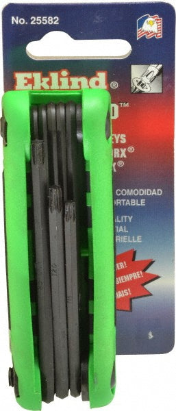 Eklind 25582 Torx Key Set 7 Pc, Fold-Up Handle, T6 to T25