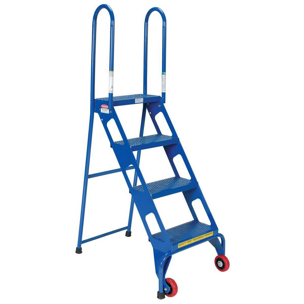 Vestil FLAD-4 Carbon Steel Rolling Ladder Type 1A, 4 Step