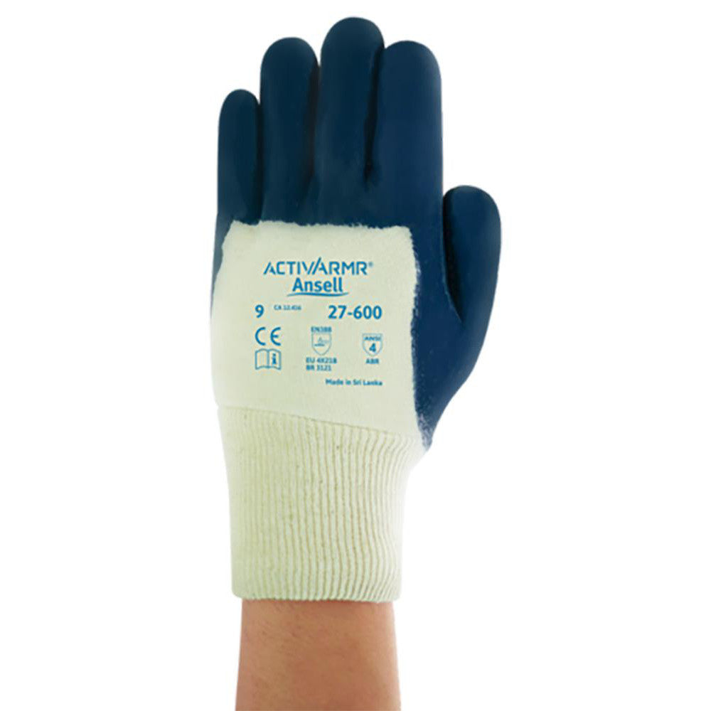 Bankers Box 205857 Series 27-600 General Purpose Work Gloves X-Large, Nitrile-Coated Cotton & Jersey