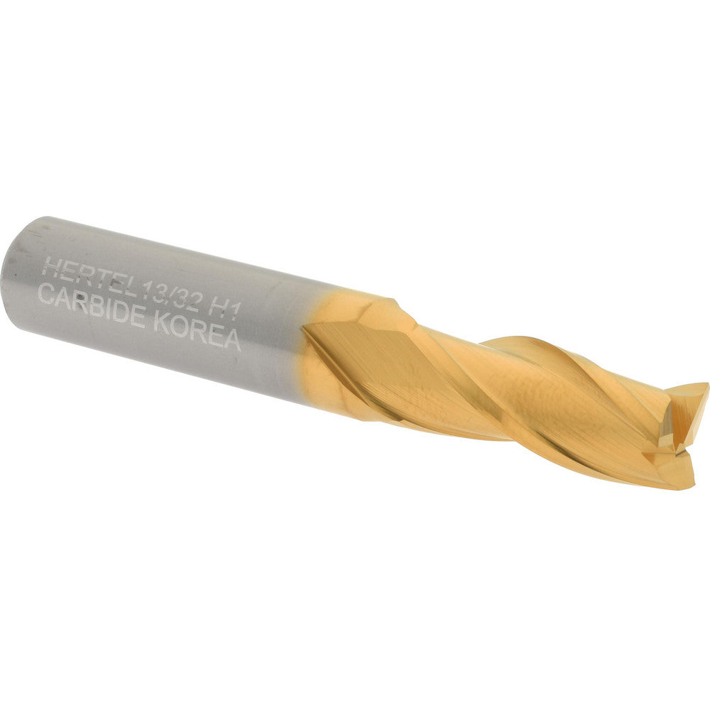 Hertel 89312102 Square End Mill 13/32" Dia, 1" LOC, 3 Flute, Solid Carbide