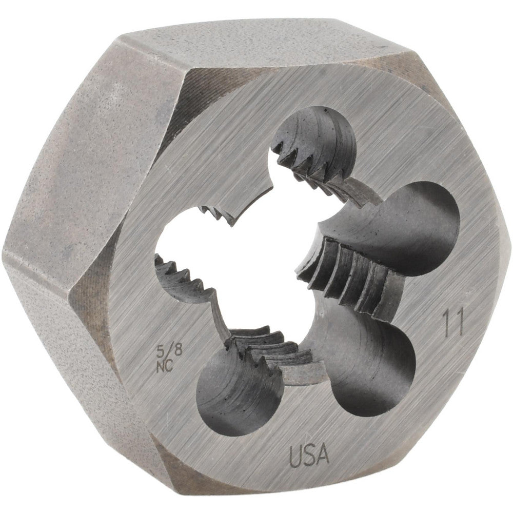 Cle-Line C65614 Hex Rethreading Die 5/8-11, Right Hand, Carbon Steel
