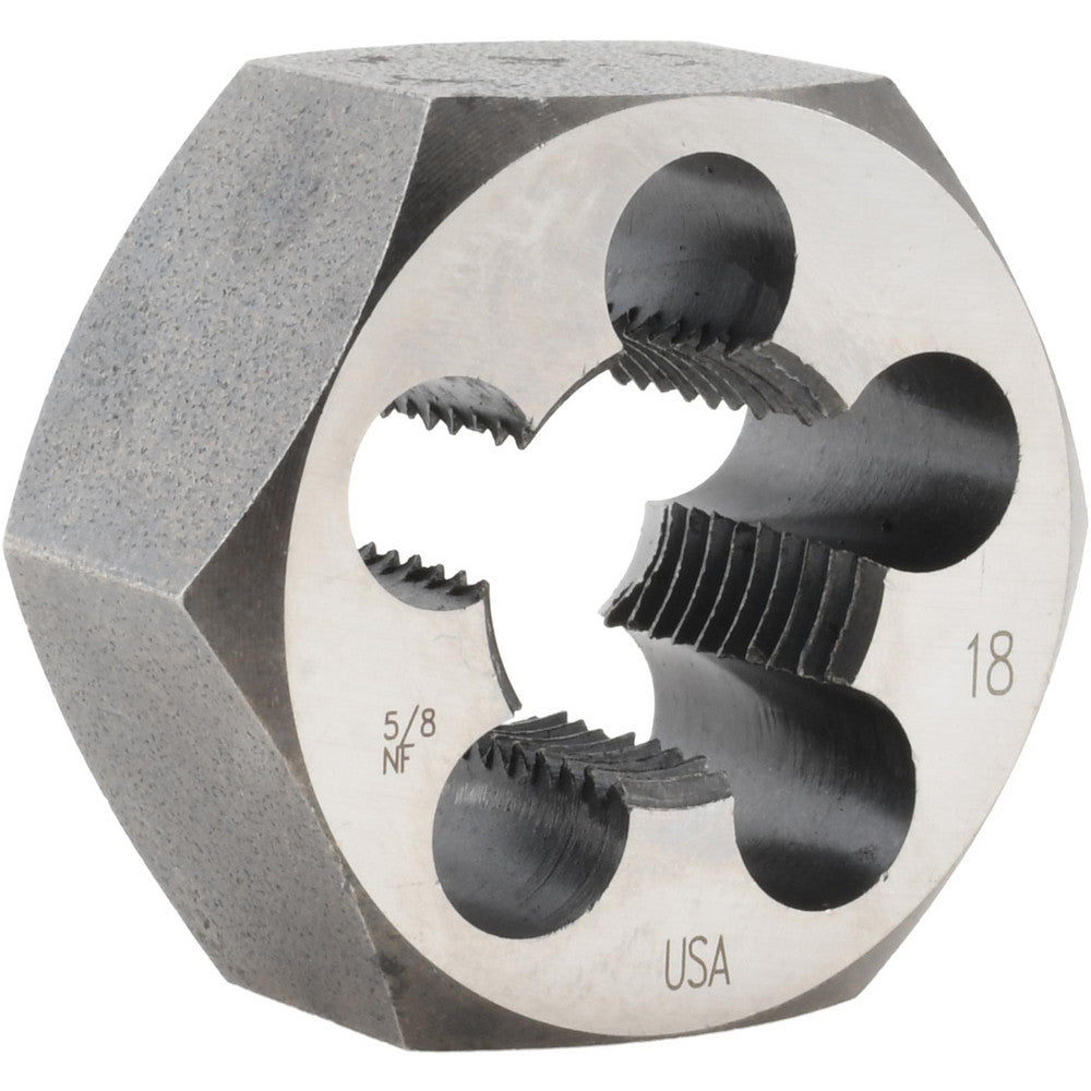 Cle-Line C65615 Hex Rethreading Die 5/8-18, Right Hand, Carbon Steel