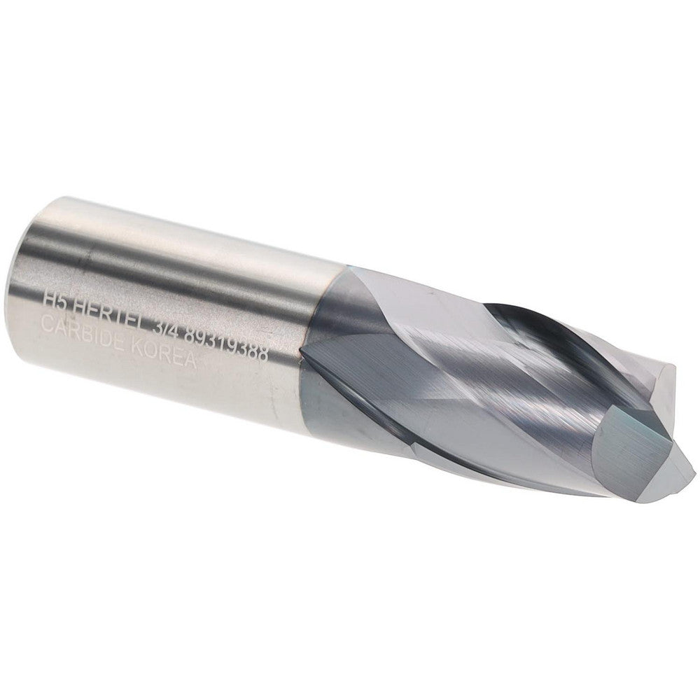 Hertel 89319388 Square End Mill 3/4" Dia, 1" LOC, 2 Flute, Solid Carbide