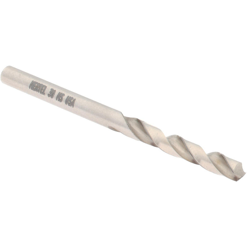 Hertel 89320550 Screw Machine Length Drill Bit #30 (0.1285) Dia, 118 deg, HSS