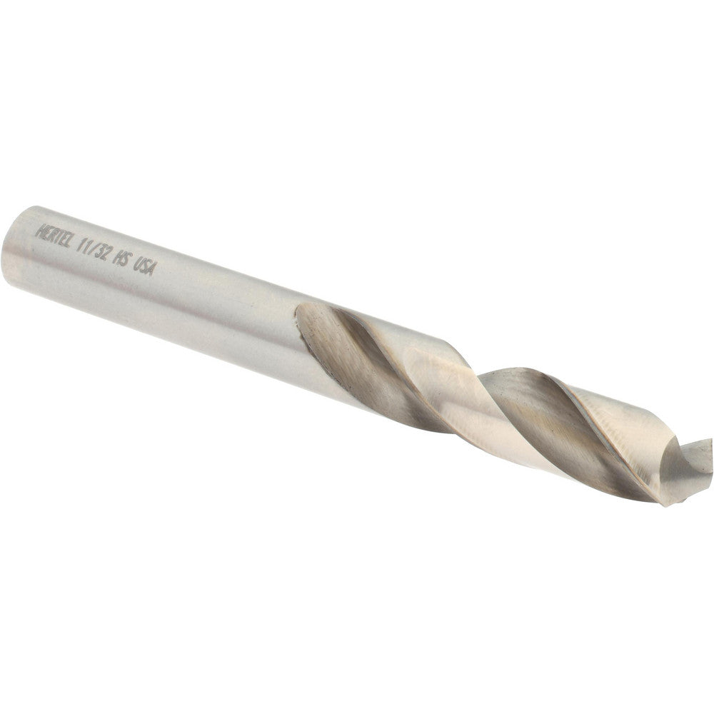 Hertel 89320857 Screw Machine Length Drill Bit 11/32" (0.3438) Dia, 118 deg, HSS