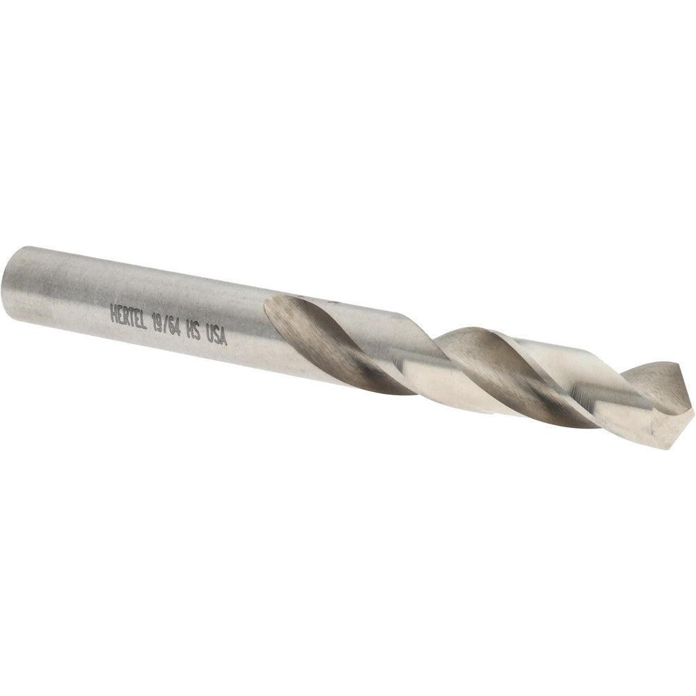 Hertel 89321558 Screw Machine Length Drill Bit 19/64" Dia, 118 ° Point, High Speed Steel