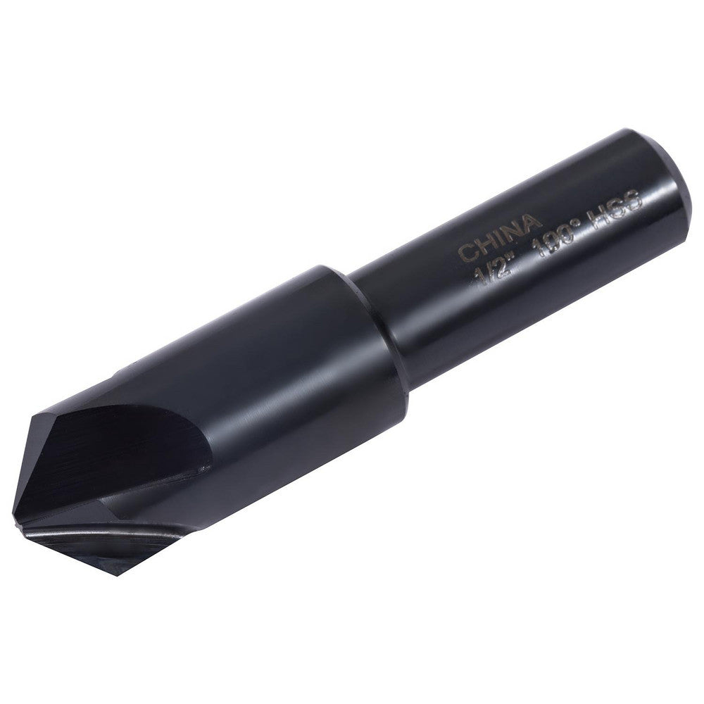 Hertel GX89329718 Countersink 1/2" Head Dia, 100.00 deg Included Angle, 4 Flute, High-Speed Steel, Right Hand Cut