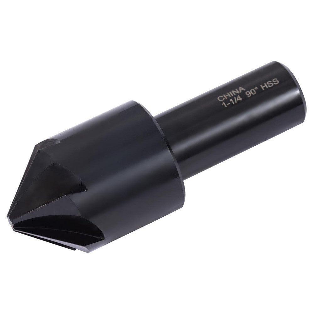 Hertel GX89330492 Countersink 1-1/4" Head Dia, 90.00 deg Included Angle, 6 Flute, High-Speed Steel, Right Hand Cut