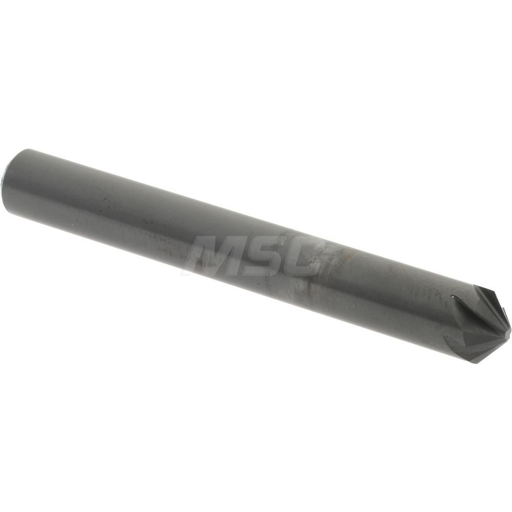 Hertel GX89331516 Countersink 1/4" Head Dia, 100.00 deg Included Angle, 6 Flute, High-Speed Steel, Right Hand Cut