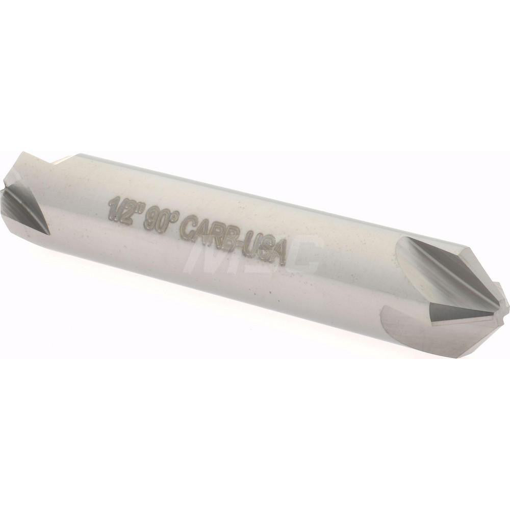 Hertel 334-206070 Countersink 1/2" Head Dia, 90.00 deg Included Angle, 4 Flute, Solid Carbide, Right Hand Cut