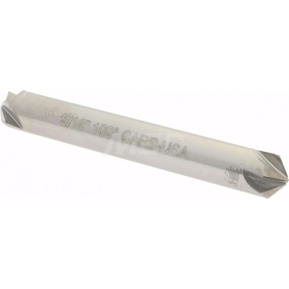 Hertel 334-204080 Countersink 5/16" Head Dia, 100.00 deg Included Angle, 4 Flute, Solid Carbide, Right Hand Cut