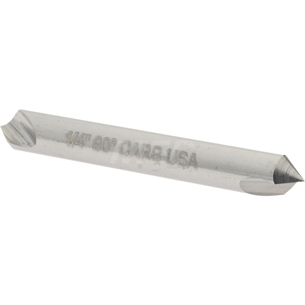 Hertel 331-203070 Countersink 1/4" Head Dia, 90.00 deg Included Angle, 1 Flute, Solid Carbide, Right Hand Cut