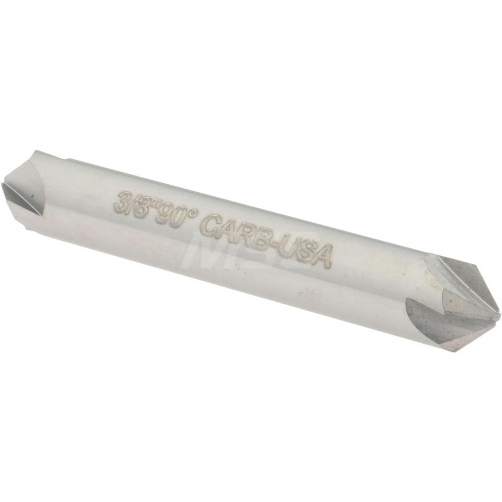 Hertel 334-205070 Countersink 3/8" Head Dia, 90.00 deg Included Angle, 4 Flute, Solid Carbide, Right Hand Cut