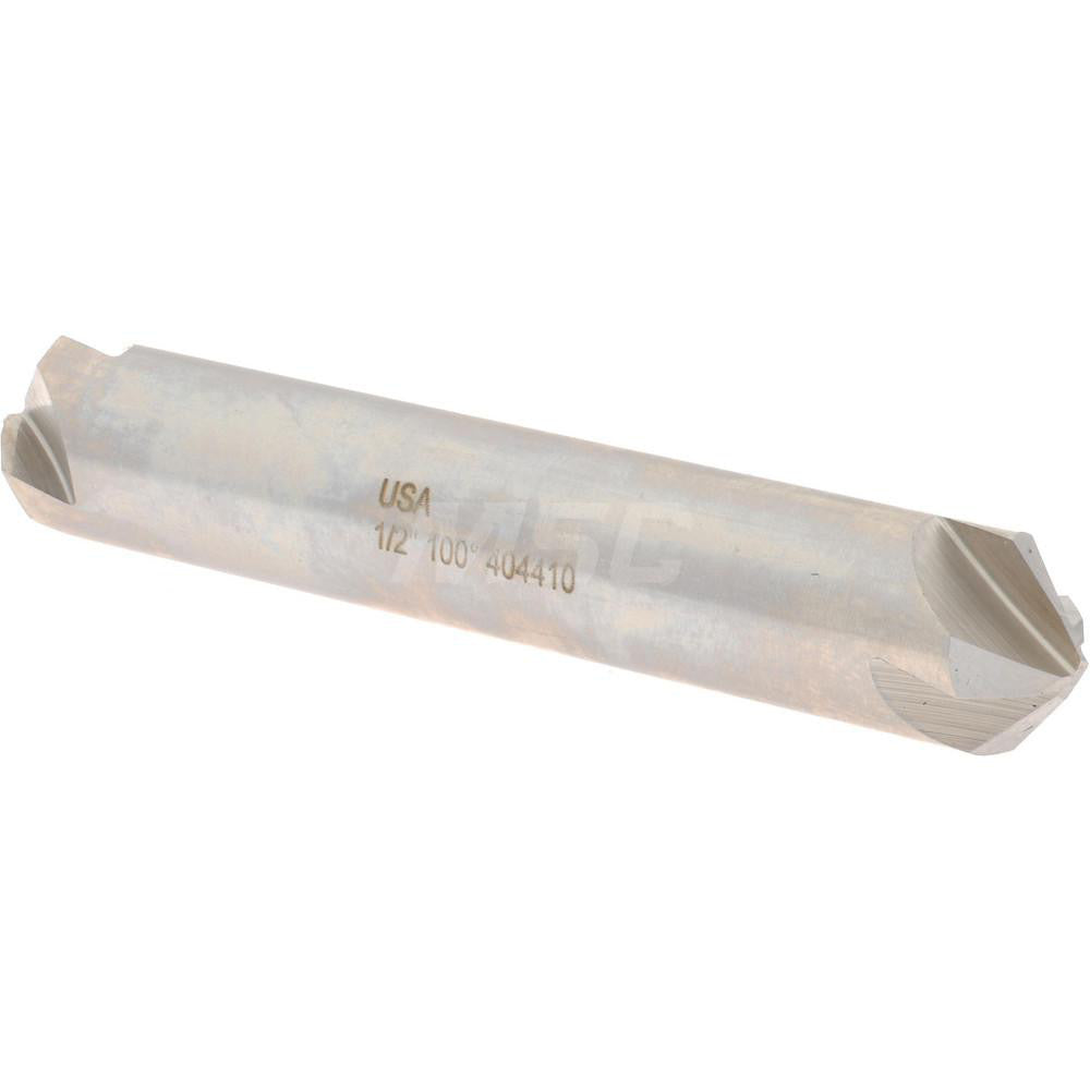 Hertel GX89336242 Countersink 1/2" Head Dia, 100.00 deg Included Angle, 4 Flute, High-Speed Steel, Right Hand Cut