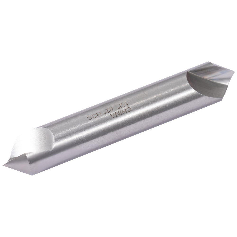 Hertel GX89339352 Countersink 1/2" Head Dia, 82.00 deg Included Angle, 1 Flute, High-Speed Steel, Right Hand Cut
