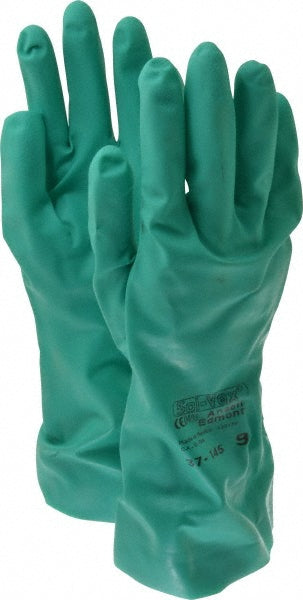 Ansell 117075 Series 37-145 Chemical Resistant Gloves Size Large, 11.00 Thick, Nitrile, Nitrile, Unsupported,