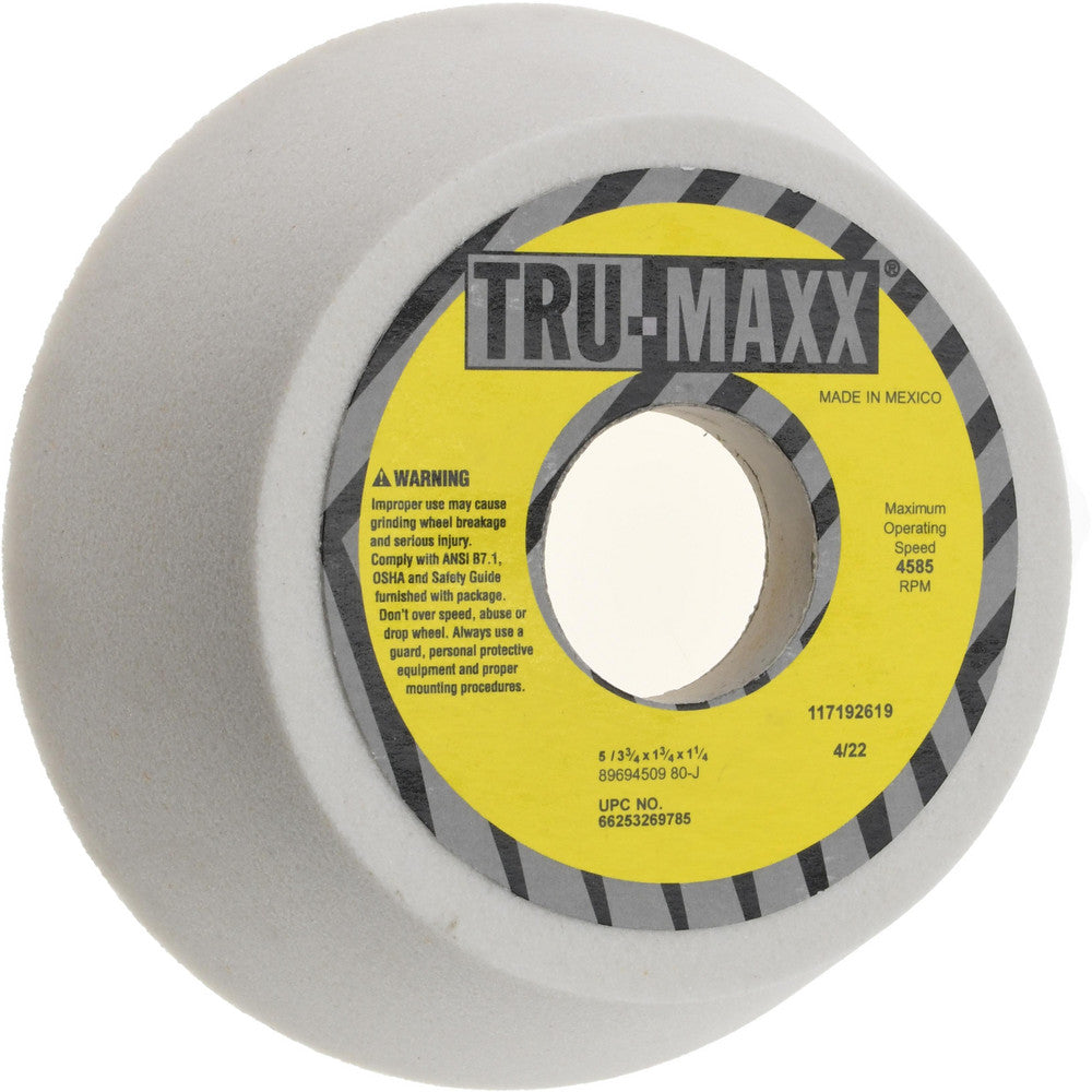 Tru-Maxx 66253269785 Tool & Cutting Grinding Wheel 5" Dia, 80 Grit, J Hardness, Type 11
