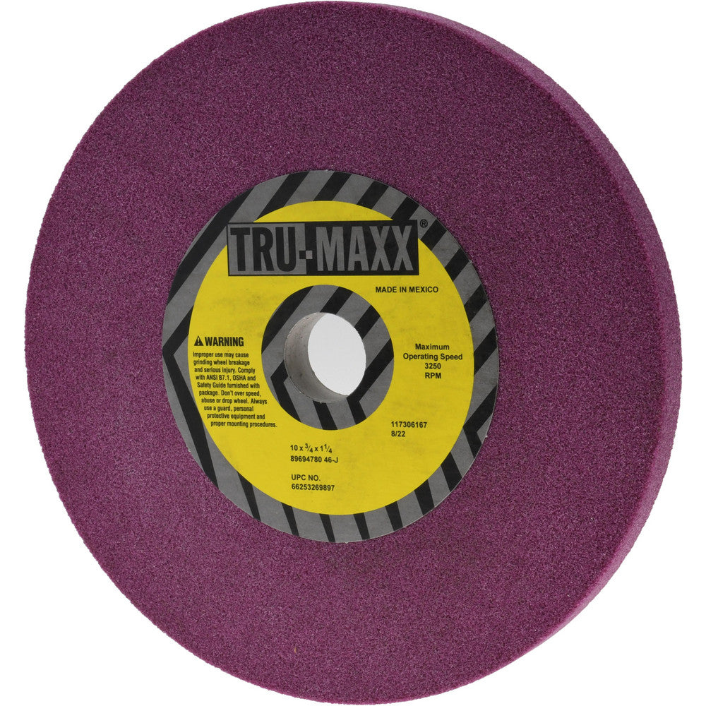 Tru-Maxx 66253269897 Surface Grinding Wheel 10" Dia, 3/4" Thick, 1-1/4" Hole, 46 Grit, J Hardness
