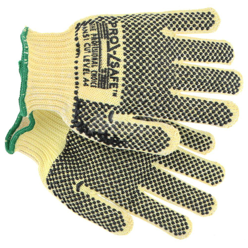 PRO-SAFE GLA-A6-S Cut-Resistant Gloves Size S, ANSI Cut A4, Polyvinylchloride, Kevlar