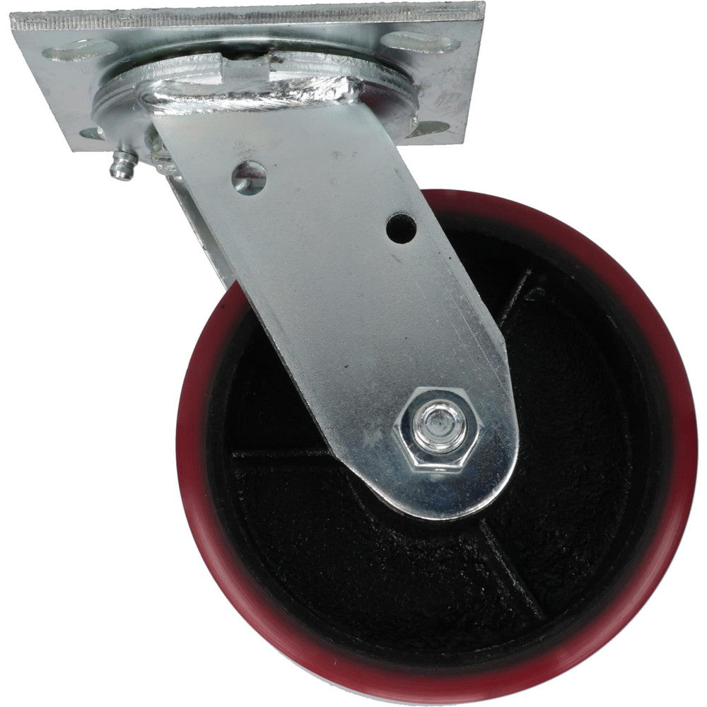 Value Collection GMC-SI-0061 Swivel Top Plate Caster Polyurethane, 5" Wheel Dia, 2" Wheel Width, 500 lb Capacity, 6-1/2" OAH