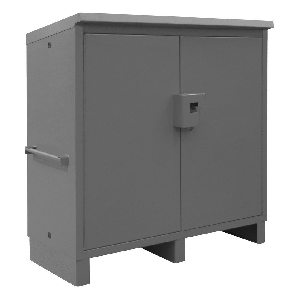 Durham JSC-602460-95 Steel Job Site & Fixed Shelf Cabinet 64-1/8" Wide, 24" Deep, 62-7/8" High