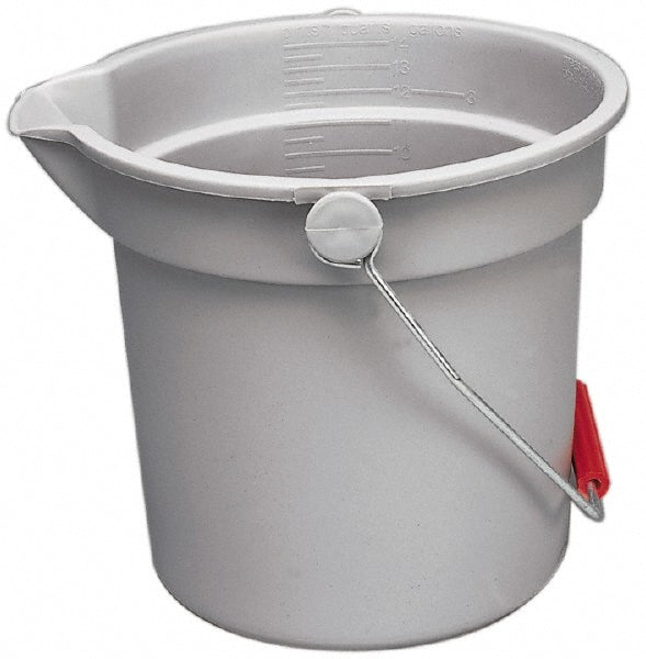 Rubbermaid FG261400GRAY BRUTE Round Bucket, , Heavy-Duty Construction, 14 Qt, Gray