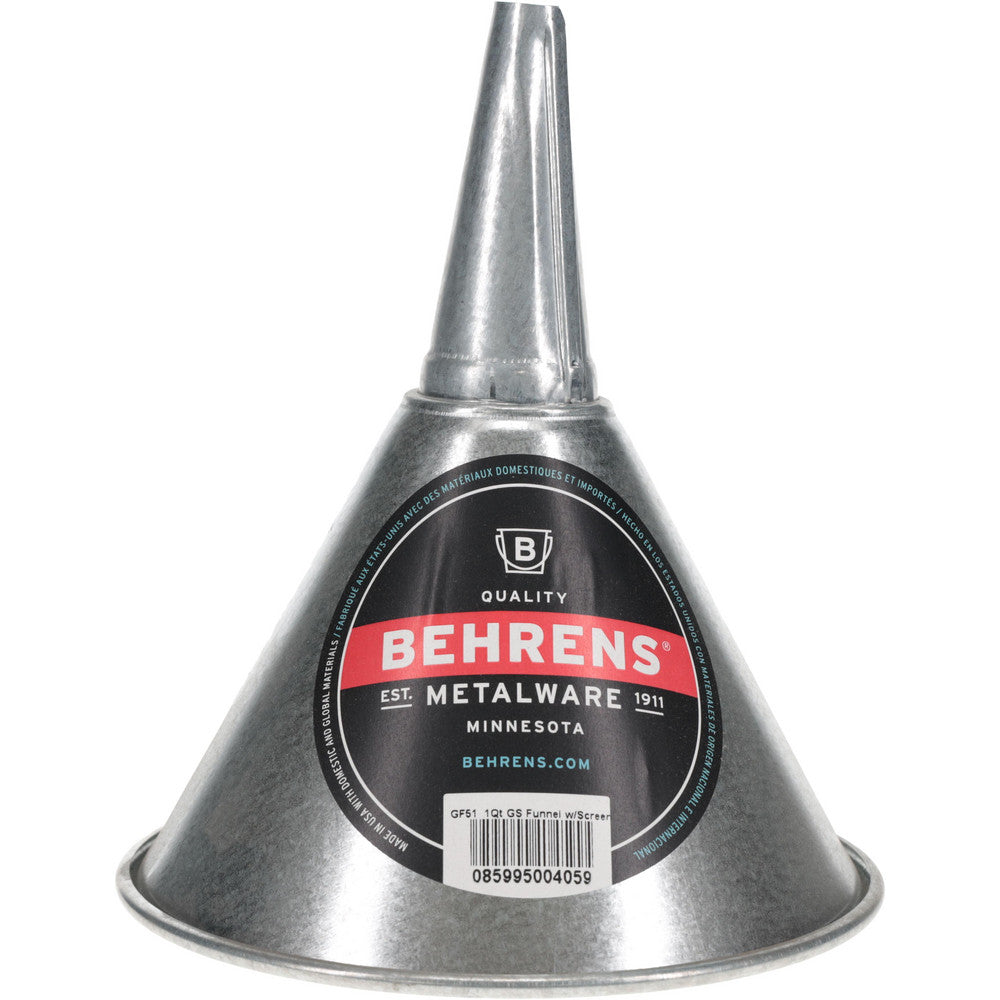 Behrens GF51 1 Qt Capacity Steel Funnel