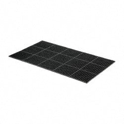 Wearwell 477.78x3x5GRSBK Anti-Fatigue Modular Tiles Mat Dry & Wet Environment, 60" Long, 36" Wide, 7/8" Thick, Black